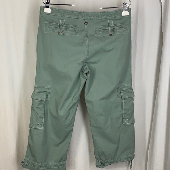 PRANA M Mint Green Cargo Cropped Capri Pants - Picture 5 of 8